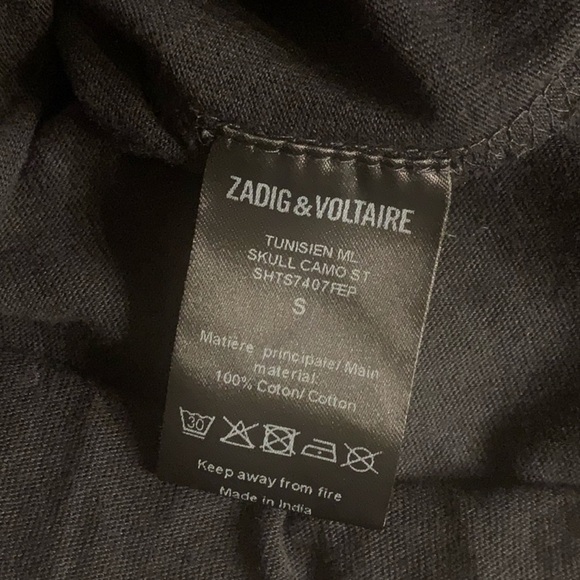 Zadig & Voltaire Tunisien Skull Long Sleeve Top. - Picture 6 of 6